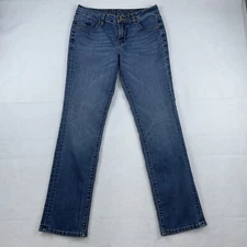 Jag Jeans Women's Sz 10 Blue Denim Straight Leg Cotton Blend Pants ~30.5" Inseam