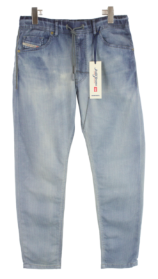 DIESEL Narrot-Ne Jogg 0665R Jeans Men's W30 Pinstriped Denim Zip