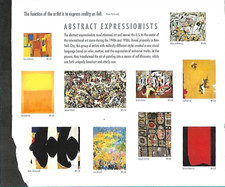 2009 4444 Abstract Expressionists 44 Cent full mint sheet of 10 stamps MNH