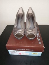 Antonio Melani Hotshot041 Heels, Color Pietra Pewter , Size 7M NWB