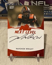 NAHSHON WRIGHT 2021 Sage Premier ON CARD AUTO RC Next Level Rookie FREE SHIP $25