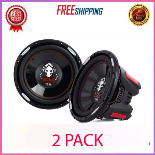 BOSS Audio P126DVC Phantom 12 Inch 2300W Car Audio Subwoofer Speakers (2 Pack)