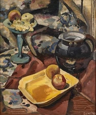 GERRIT ALBERTUS BENEKER : Still Life with Fruit and a Jug : Archival Art Print