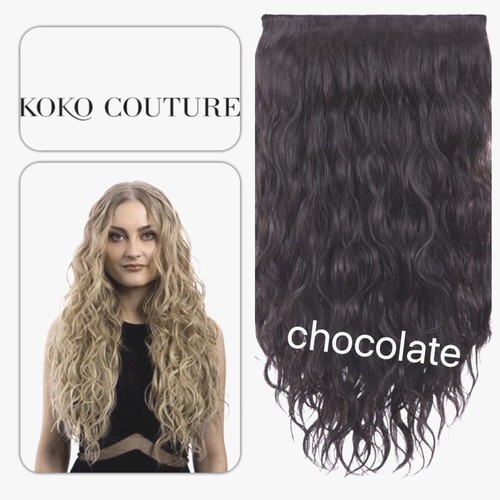 Hair Extension Beach Wave Natural Curly Wavy Thick 3 Weft Clipped Koko Couture - Picture 49 of 53