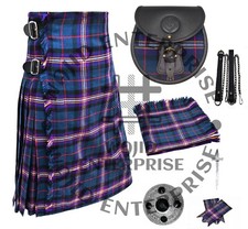 Scottish Traditional 8 Yard Masonic Tartan Kilt for Men's - Custom size Kilts