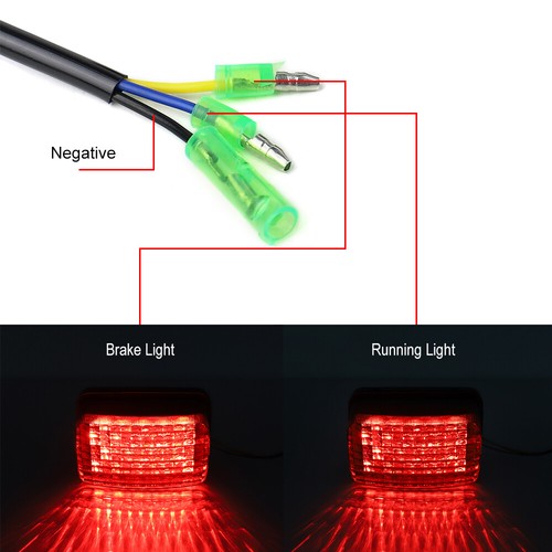 Red LED Brake Tail Light For Yamaha Viking Bruin Wolverin Rhino 350 660