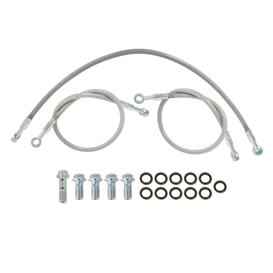 3x For Honda 1975-1978 Gl 1000 Goldwing Stainless Steel Front Brake Line Kit Foto 2 de 4