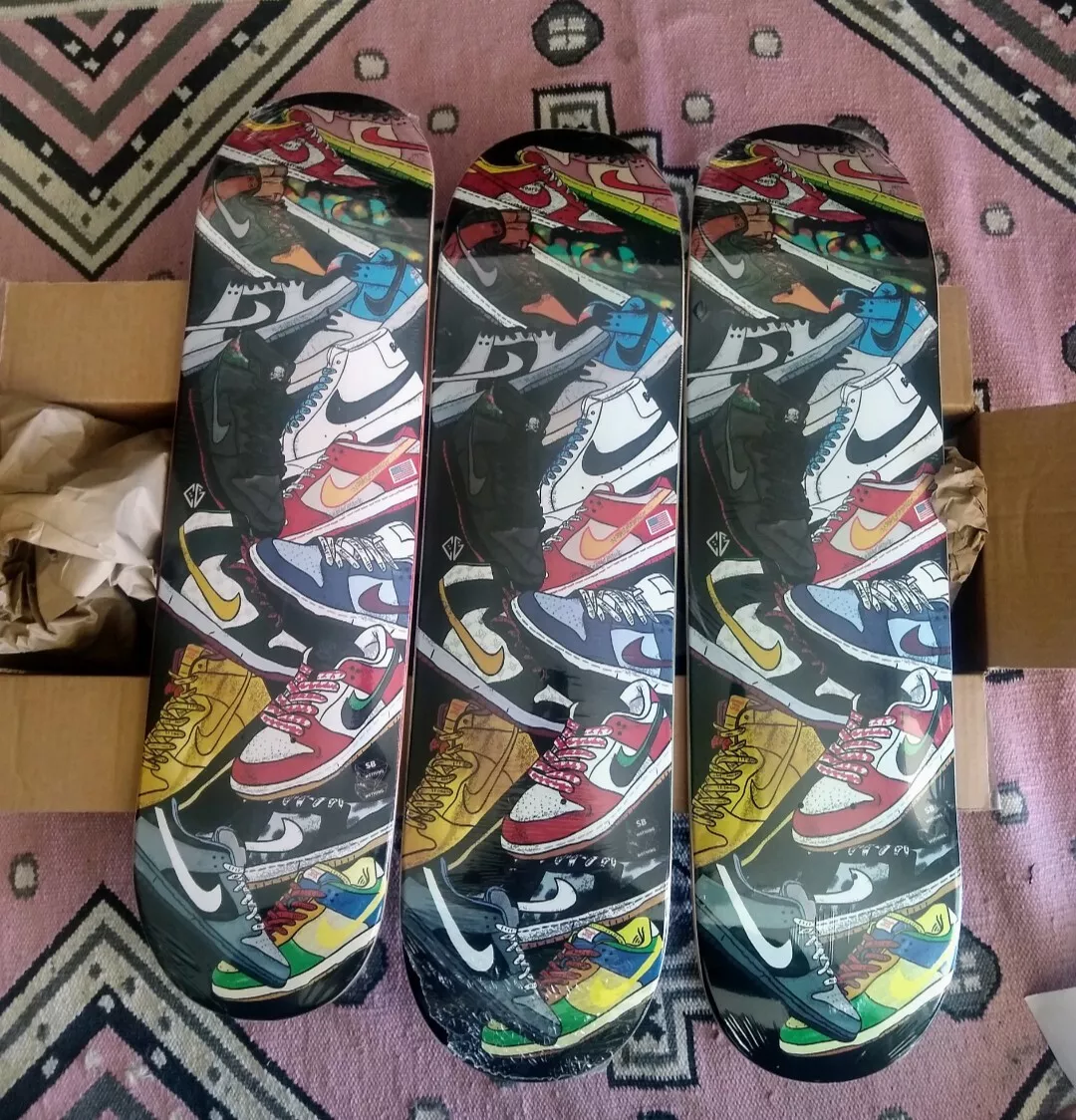 SUPER RARE Everywhere Nike SB Or NOTHING Dunks Skateboard Deck Carter  Graphx 8.5