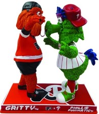 Gritty Phillie Phanatic Philadelphia Flyers Phillies Dual Mascot Bobblehead NHL