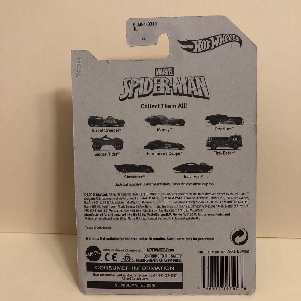 2013 Hot Wheels Spider-Man Fire-Eater Fire Truck #6 of 8 New - Image 3 of 3