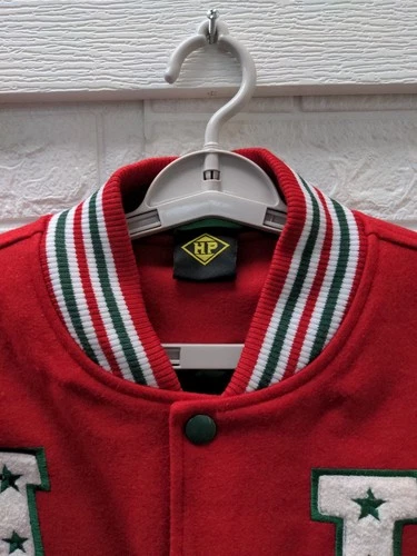 New I'm Happy Promise Men's Happy All-star Varsity Jacket Sz L image 4