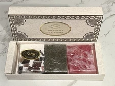 (damaged Box) Sabon 3 soap bars ~ Rose, Dead Sea Mud, Kiwi Mango New Read (#m2)