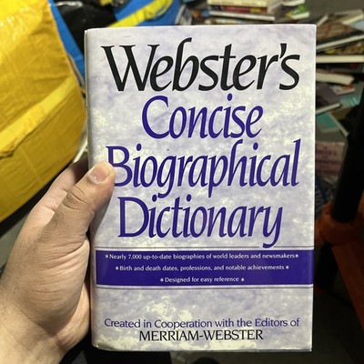 Webster's Concise Biographical Dictionary Inc. Staff Merriam-Webster Biography