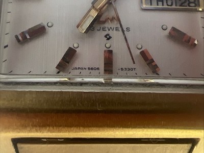 Vintage SEIKO LM Automatic 5606 5150 SQUARE 23 Jewels,SGP-BACK ST