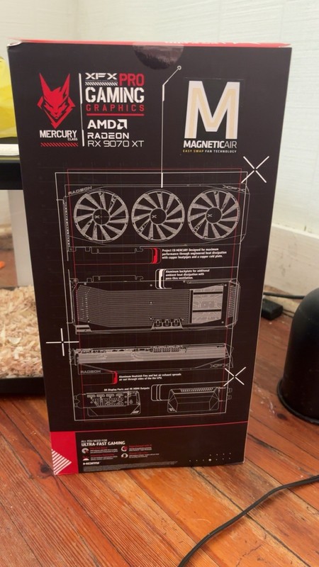 XFX AMD Radeon RX 9070 XT Graphics Card, Multiple Monitor Support, HDMI