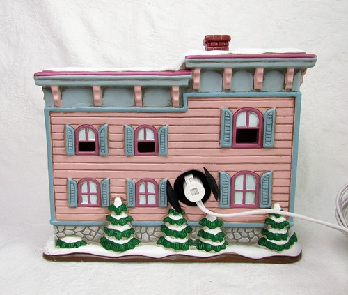 Vintage 1996 Geo Z Lefton Colonial Village Ashton House 10829 Weihnachten beleuchtet - Bild 4 von 7