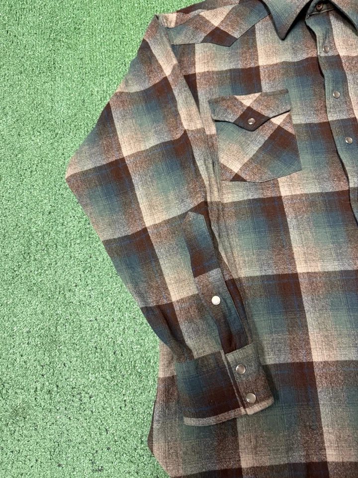 Vintage Pendleton Virgin Wool Button Down Shirt Men’s XL Long Shirt USA MARKED - Image 2 of 4