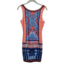 Forever 21 Blue and Orange Print Mini Tank Dress Size Medium