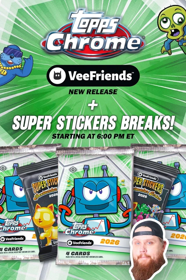 NEW VeeFriends Topps Chrome Release & Super Stickers Breaks!