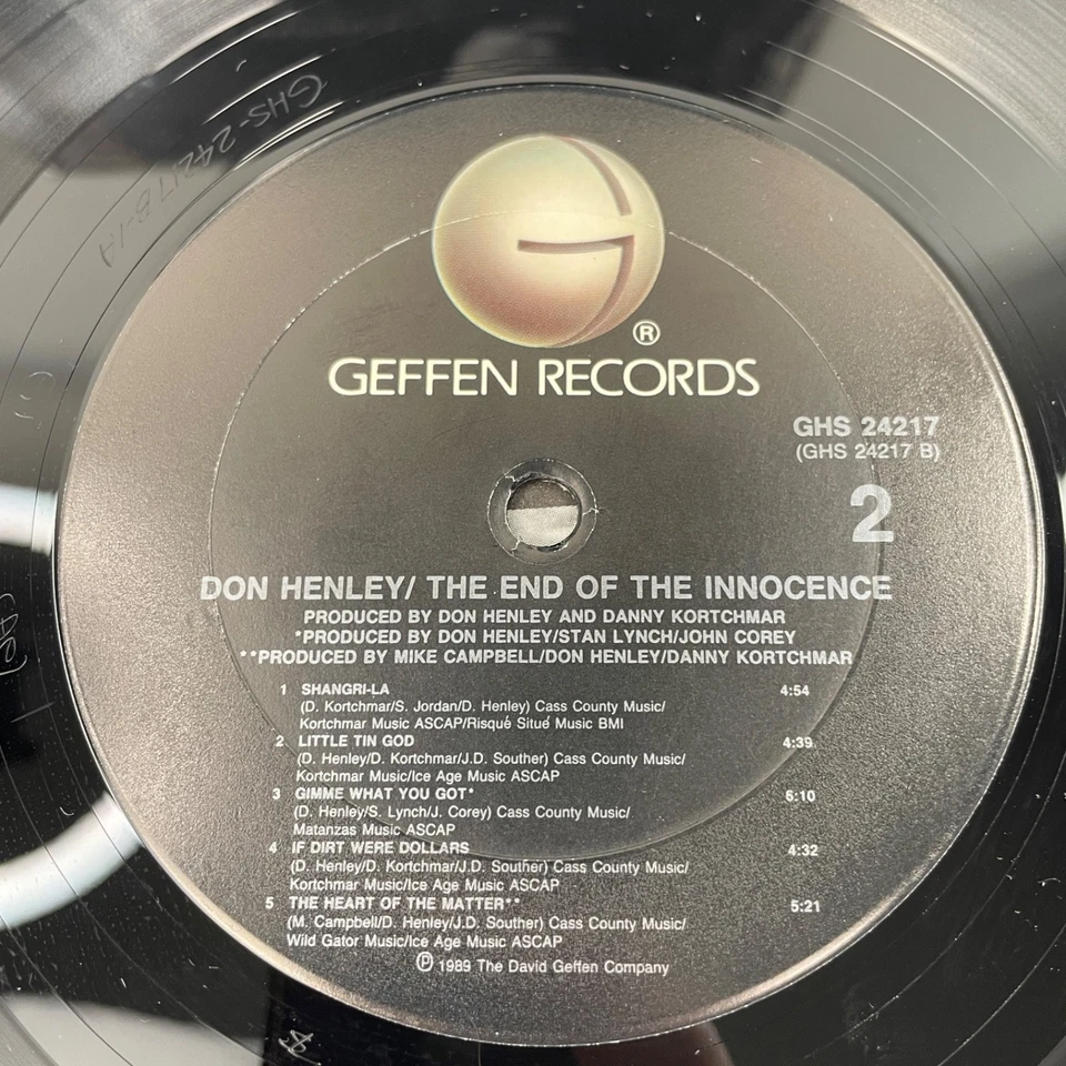 Don Henley The End Of The Innocence - 1989 Geffen (GHS 24217) Vinyl LP - VG+/VG+ Foto 3 de 4