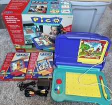 SEGA PICO LEARNING SYSTEM CONSOLE ORIGINAL BOX CIB + 3 