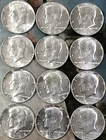 1968 D Kennedy Half Dollars - 12 Each - 40% Silver - Uncirculated