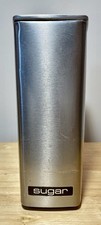 LINCOLN Beauty Ware Canister Container Chrome Wedge Shaped SUGAR With Lid