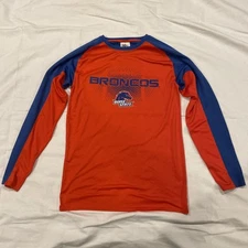 Boise State Broncos Long Sleeve Athletic Shirt Dri-Fit Men's Medium Orange Blue