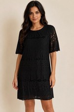 Ronni Nicole Black Lace Shift Dress Size 8, Lined, Cocktail Party, LBD