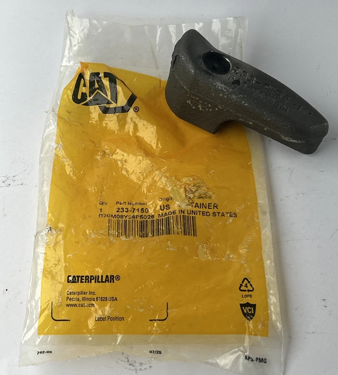 CAT 233-7150 K150 K Series Hammerless Tip Retainer GET photo 4
