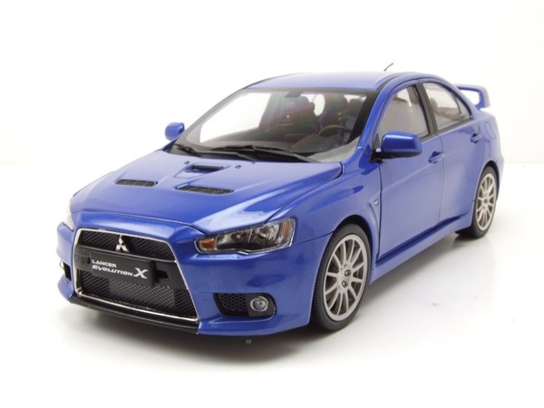 Mitsubishi Lancer Evo X Blau Metallic Modellauto 1:18 Sun Star-image