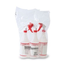 Boardwalk® Trigger Spray Bottle, 32 oz, Clear/Red, HDPE, 3/Pack 0.49 per fl oz
