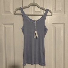 NWT Women's James perse Daily Ribbed Tank Size 2 open sky lt blue