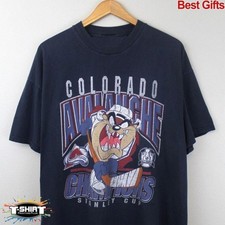 Vintage style NHL Colorado Avalanche Looney Tunes Taz Shirt AN71481