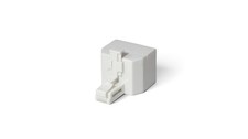 Phone Line Splitter RJ11 Duplex Connector 1 Male to 2 Female - White