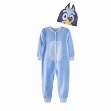 NEW Toddler Bluey Long Sleeve Sleeper Footed Pajama With Cap 3T Blue