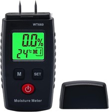 Feuchtigkeitsmessgerät, Pin-Typ Holzfeuchtemessgerät mit 7 Modi | LCD-Display mi