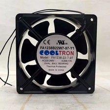 COOLTRON FA1238B22W7-97-Y1 AC220V-240V 12038 12cm 7-blade Cabinet Cooling Fan