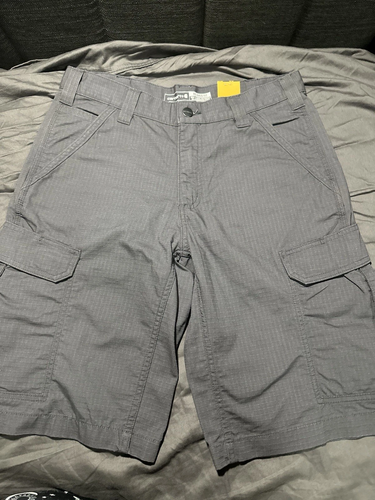 Carhartt Men's Asphalt Ripstop Cargo Shorts Relaxed Fit 10" Quick Dry Pockets