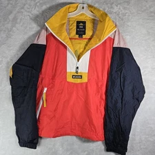 Kith x Columbia Wind Anorak Jacket Mens Large L Windbreaker Pullover Colorblock
