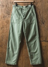 orSlow 5002 US ARMY FATIGUE PANTS Regular Fit Green Size 1-4 Made in Japan New