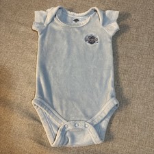 Harley Davidson Cycles Infant One Piece Light Blue 0-3 Mos Unisex