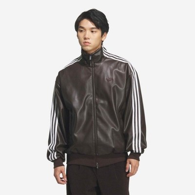 Adidas Pleather 3S Track Top - Aurora Coffee / KQ5473 / Expedited Shpping