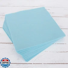 Threadart Premium Felt Sheets - 50 Sheets - 12" x 12" - Light Aqu