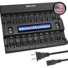 Intelligent 20 2 Bay Battery Charger for NiMH, NiCd  9V with LCD Display
