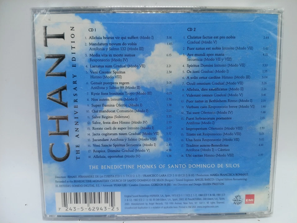 CHANT The Anniversary Edition- The Benedictine Monks of Santo Domingo-NEW 2 CDs - Image 2 of 2