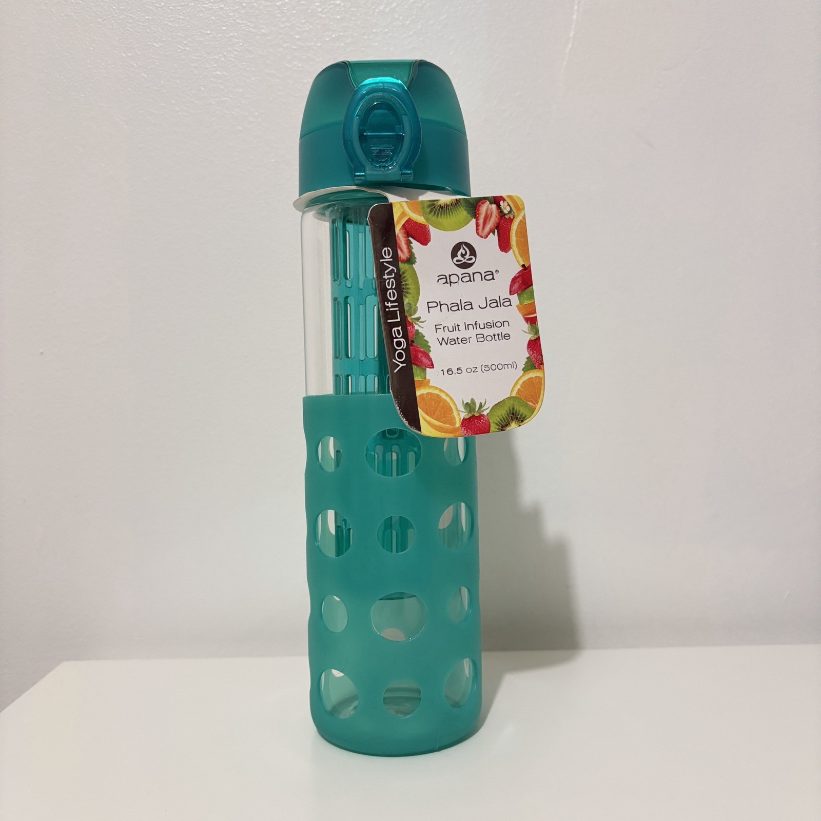 Fruit Infusion 16.5 Oz Teal Blue Phala Jala Yoga New
