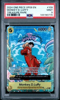 One Piece CCG Monkey.D.Luffy Treasure Rare TR OP07-109 PSA 9