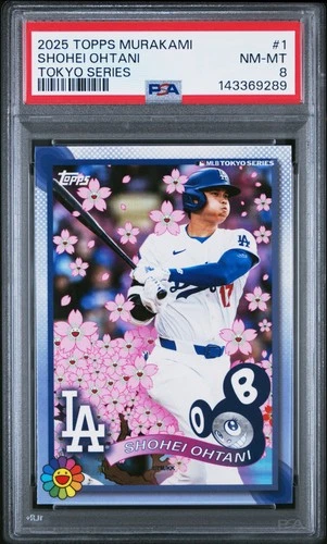 2025 TOPPS TAKASHI MURAKAMI + MLB WORLD TOUR TOKYO SERIES #1 SHOHEI OHTANI PSA 8