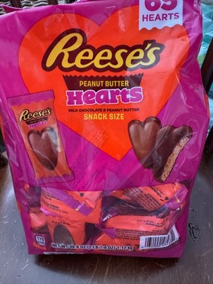 Reese's Milk Chocolate Peanut Butter Hearts Candy 39oz 65 Ct PARTY RARE 8/26